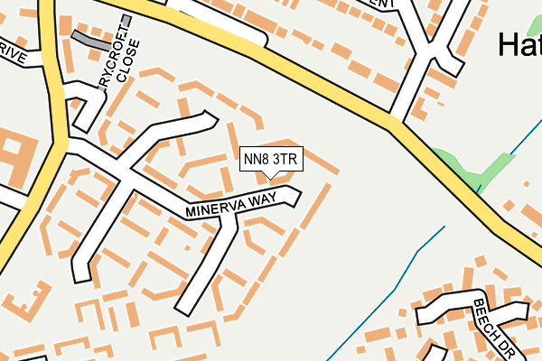 NN8 3TR map - OS OpenMap – Local (Ordnance Survey)