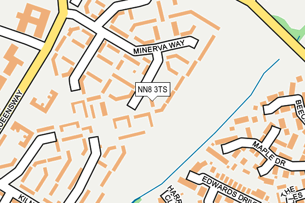 NN8 3TS map - OS OpenMap – Local (Ordnance Survey)