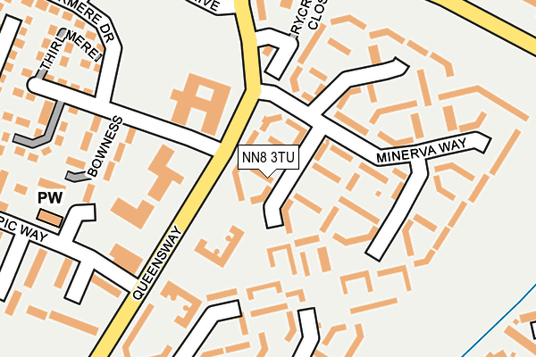 NN8 3TU map - OS OpenMap – Local (Ordnance Survey)