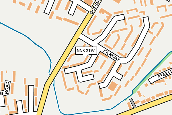 NN8 3TW map - OS OpenMap – Local (Ordnance Survey)