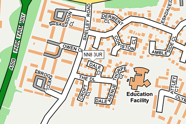 NN8 3UR map - OS OpenMap – Local (Ordnance Survey)