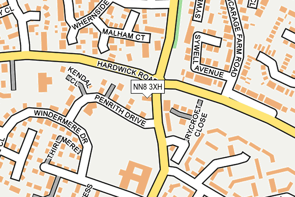NN8 3XH map - OS OpenMap – Local (Ordnance Survey)