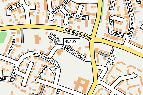 NN8 3XL map - OS OpenMap – Local (Ordnance Survey)