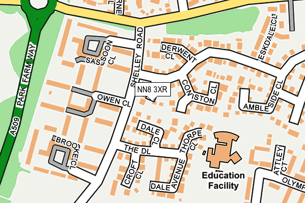 NN8 3XR map - OS OpenMap – Local (Ordnance Survey)