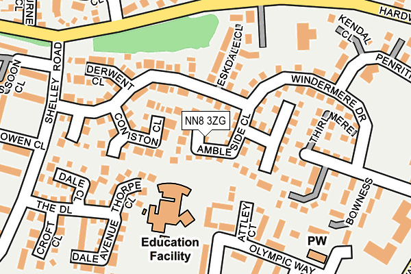 NN8 3ZG map - OS OpenMap – Local (Ordnance Survey)
