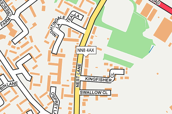 NN8 4AX map - OS OpenMap – Local (Ordnance Survey)