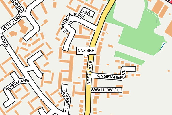 NN8 4BE map - OS OpenMap – Local (Ordnance Survey)