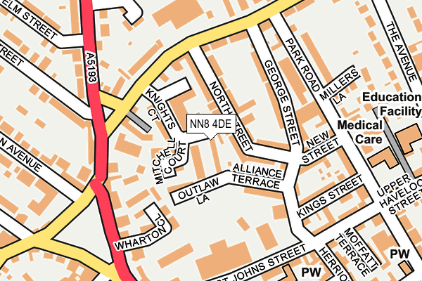 NN8 4DE map - OS OpenMap – Local (Ordnance Survey)