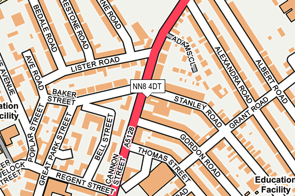 NN8 4DT map - OS OpenMap – Local (Ordnance Survey)
