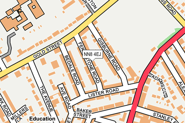 NN8 4EJ map - OS OpenMap – Local (Ordnance Survey)