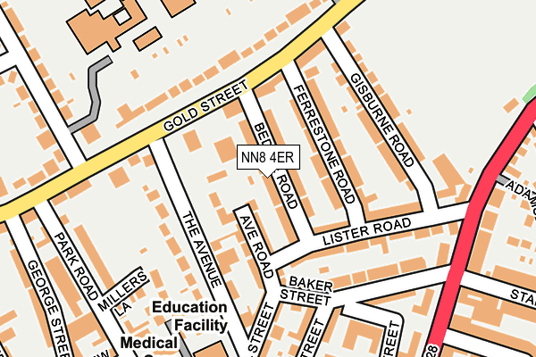 NN8 4ER map - OS OpenMap – Local (Ordnance Survey)