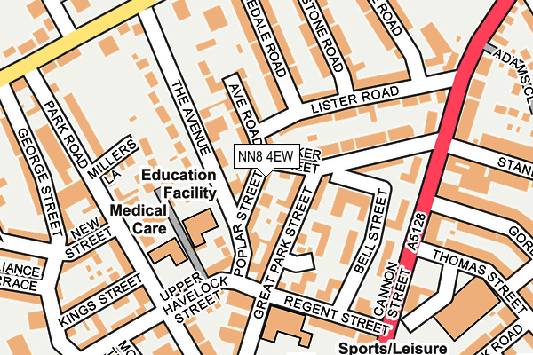 NN8 4EW map - OS OpenMap – Local (Ordnance Survey)