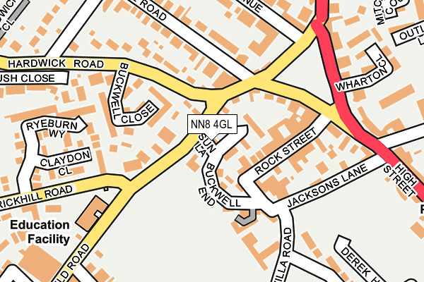 NN8 4GL map - OS OpenMap – Local (Ordnance Survey)