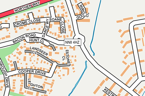 NN8 4HZ map - OS OpenMap – Local (Ordnance Survey)