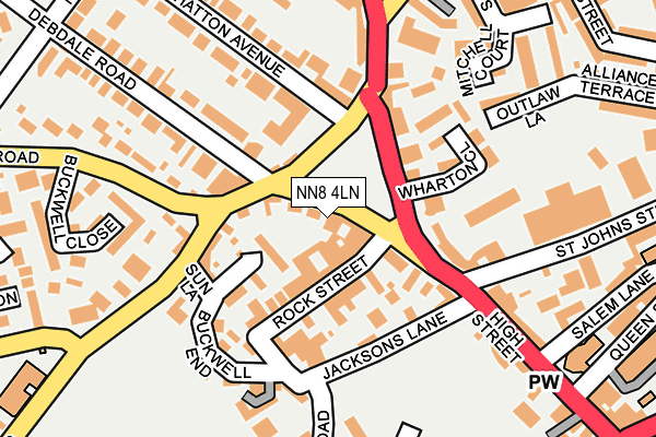 NN8 4LN map - OS OpenMap – Local (Ordnance Survey)