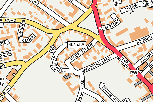 NN8 4LW map - OS OpenMap – Local (Ordnance Survey)