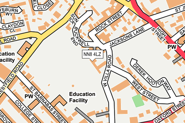 NN8 4LZ map - OS OpenMap – Local (Ordnance Survey)