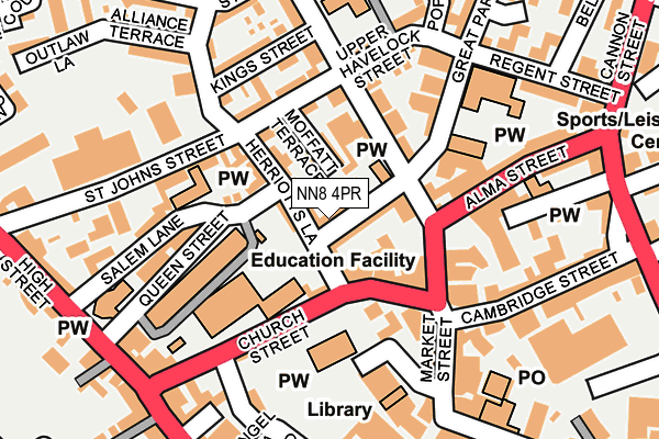 NN8 4PR map - OS OpenMap – Local (Ordnance Survey)