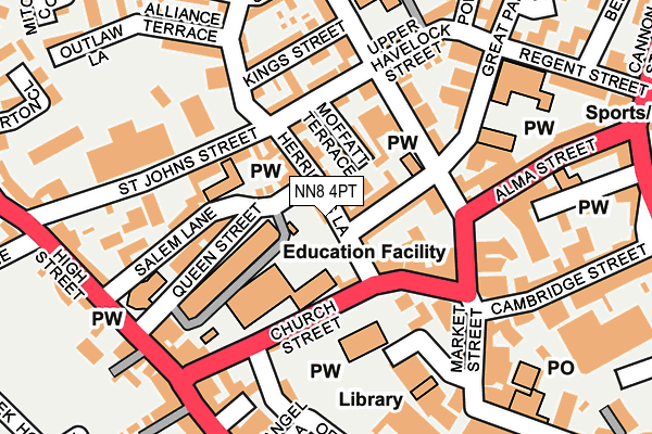 NN8 4PT map - OS OpenMap – Local (Ordnance Survey)