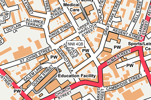 NN8 4QB map - OS OpenMap – Local (Ordnance Survey)