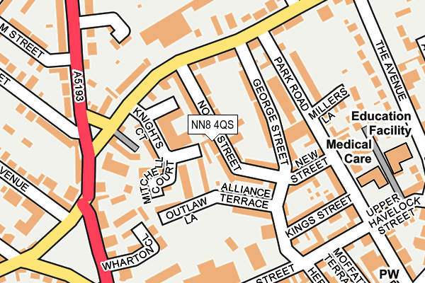 NN8 4QS map - OS OpenMap – Local (Ordnance Survey)