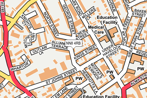 NN8 4RB map - OS OpenMap – Local (Ordnance Survey)
