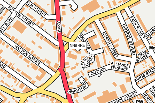 NN8 4RE map - OS OpenMap – Local (Ordnance Survey)