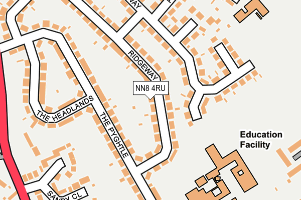 NN8 4RU map - OS OpenMap – Local (Ordnance Survey)