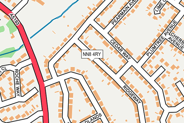 NN8 4RY map - OS OpenMap – Local (Ordnance Survey)