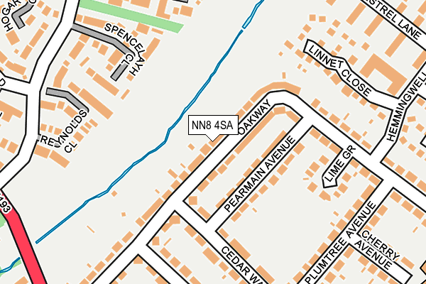 NN8 4SA map - OS OpenMap – Local (Ordnance Survey)