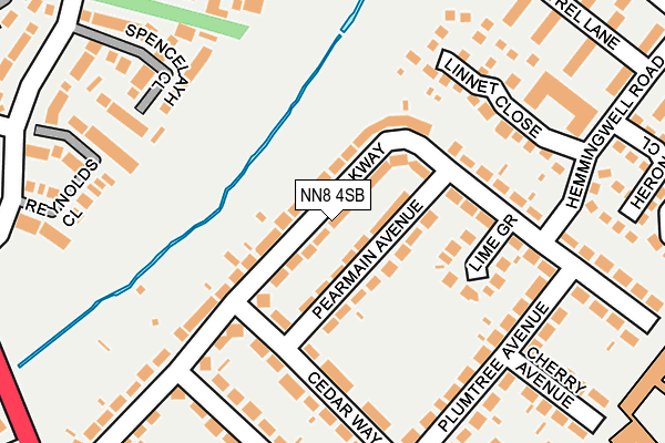 NN8 4SB map - OS OpenMap – Local (Ordnance Survey)