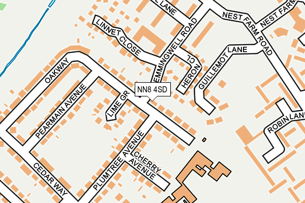 NN8 4SD map - OS OpenMap – Local (Ordnance Survey)