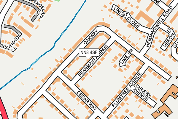 NN8 4SF map - OS OpenMap – Local (Ordnance Survey)