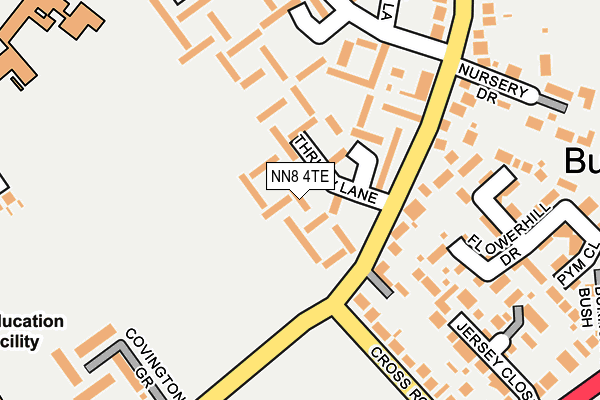 NN8 4TE map - OS OpenMap – Local (Ordnance Survey)