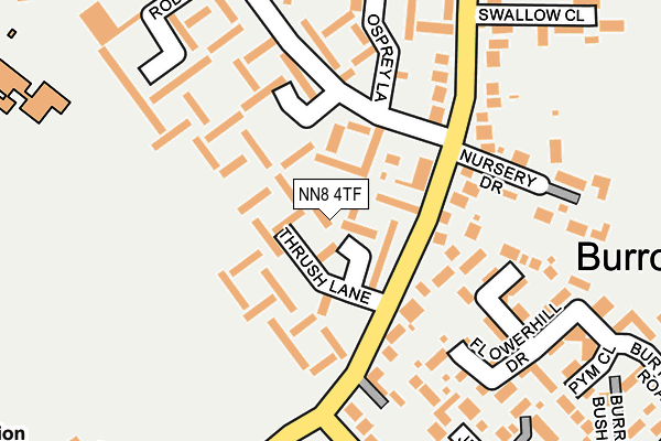 NN8 4TF map - OS OpenMap – Local (Ordnance Survey)