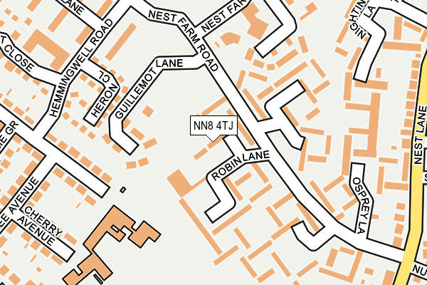 NN8 4TJ map - OS OpenMap – Local (Ordnance Survey)