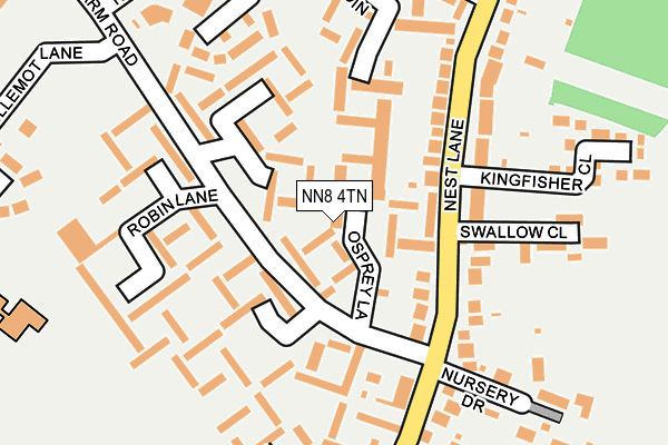 NN8 4TN map - OS OpenMap – Local (Ordnance Survey)