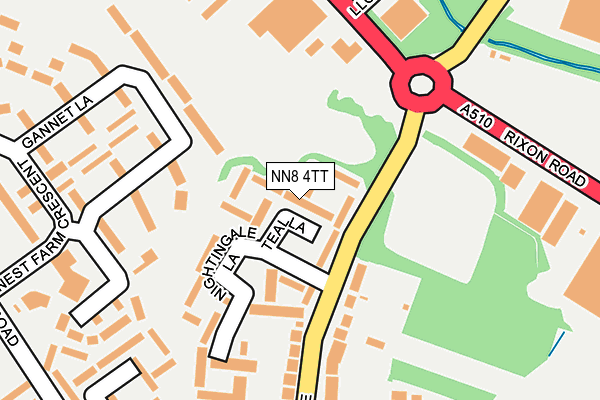 NN8 4TT map - OS OpenMap – Local (Ordnance Survey)