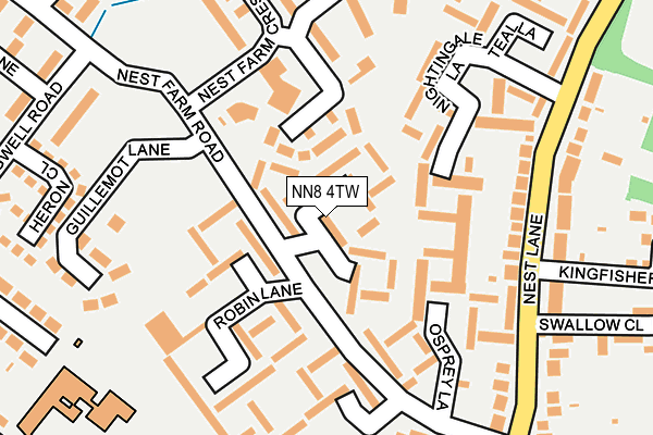 NN8 4TW map - OS OpenMap – Local (Ordnance Survey)