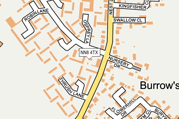 NN8 4TX map - OS OpenMap – Local (Ordnance Survey)