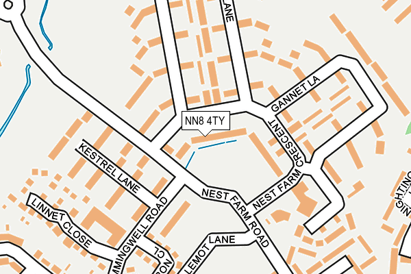 NN8 4TY map - OS OpenMap – Local (Ordnance Survey)