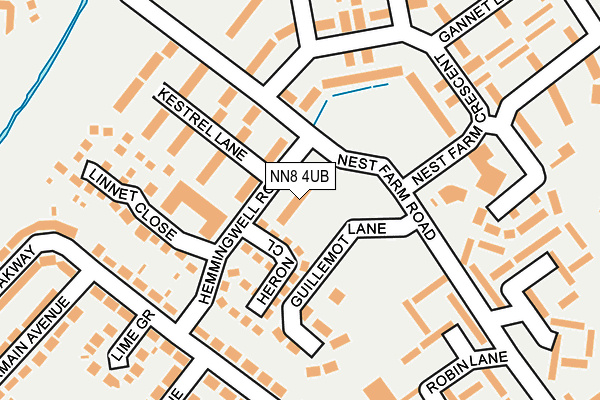 NN8 4UB map - OS OpenMap – Local (Ordnance Survey)