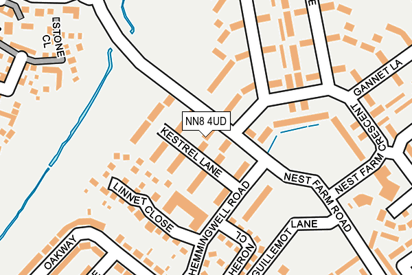 NN8 4UD map - OS OpenMap – Local (Ordnance Survey)