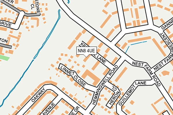 NN8 4UE map - OS OpenMap – Local (Ordnance Survey)