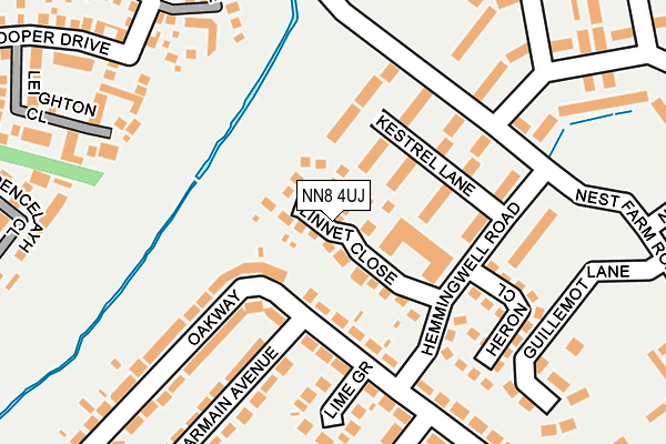 NN8 4UJ map - OS OpenMap – Local (Ordnance Survey)