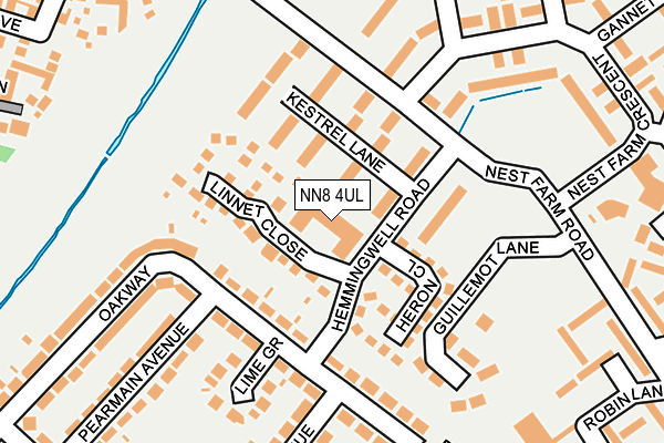 NN8 4UL map - OS OpenMap – Local (Ordnance Survey)