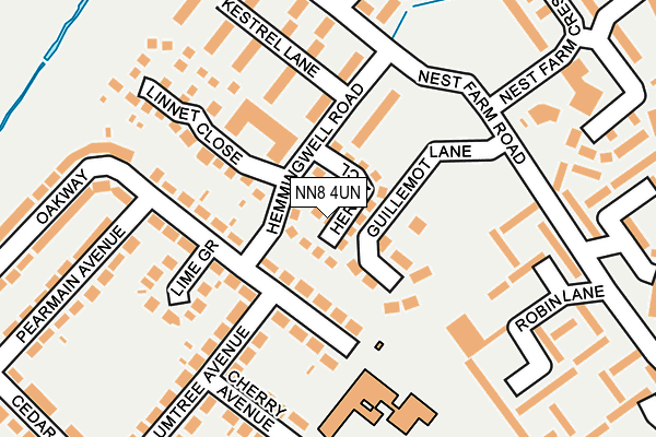 NN8 4UN map - OS OpenMap – Local (Ordnance Survey)