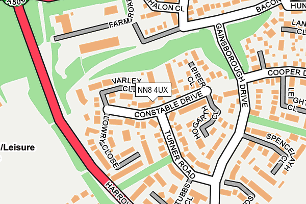NN8 4UX map - OS OpenMap – Local (Ordnance Survey)