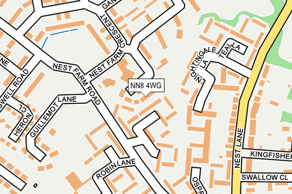NN8 4WG map - OS OpenMap – Local (Ordnance Survey)