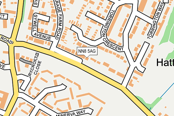 NN8 5AG map - OS OpenMap – Local (Ordnance Survey)